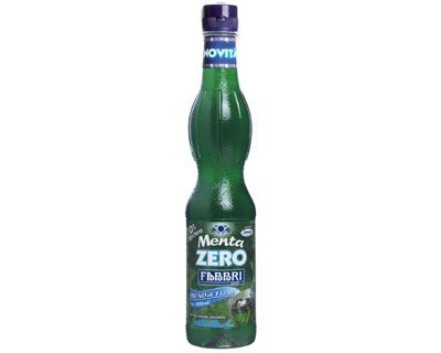 FABBRI 1905 - Minze Zero Sirup. Natürlicher Minzgeschmack, zuckerfrei für erfrischende Getränke, zum Garnieren von Eis oder zum Perfektionieren von Koch- und Backrezepten, 560ml von Fabbri