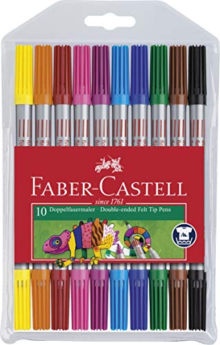 Faber-Castell 151110 - Doppelfasermaler, 10er Etui von Faber-Castell