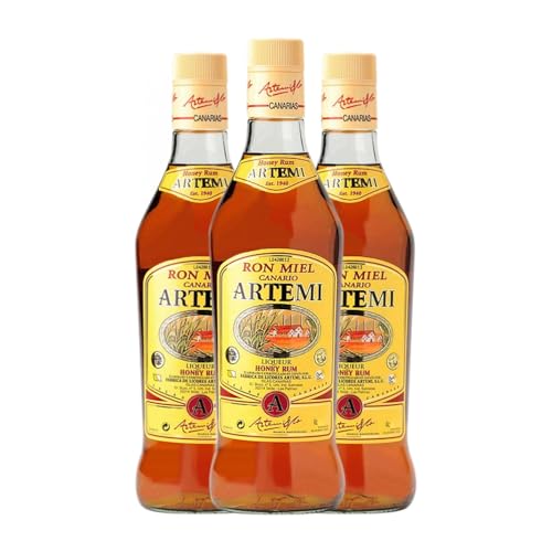 Rum Artemi Miel Gran Canaria 1 L (Karton mit 3 Flaschen von 1 L) von Fábrica de Licores Artemi