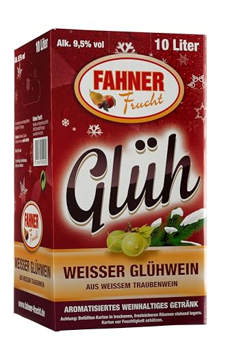 Weißer Glühwein Weihnachten Fahner Glühwein 10 Liter für Glühweintasse Glühweinbecher Weihnachtsmarkt von Fahner