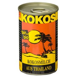 Fairtrade Kokosmilch aus Thailand. Asiatisch Kochen, exotisch genießen. 160 ml von Fair Trade