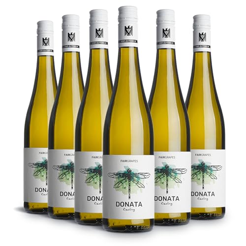 FairGrapes Riesling »Donata« | 89+ Punkte Falstaff | VDP.Gutswein | 2022 Weißwein Feinherb | Zitrone, Pfirsich | Geschenkidee (6 x 0.75 l) von FairGrapes
