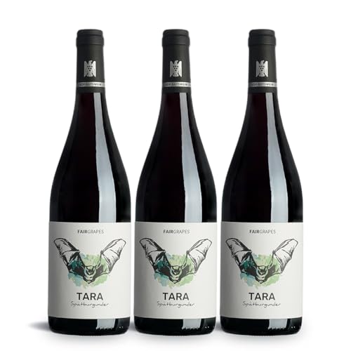 FairGrapes Spätburgunder »Tara« | 90 Punkte Falstaff | VDP.Gutswein | 2020 Rotwein Trocken | Kirsche & Brombeere | Geschenkidee (3 x 0.75 l) von FairGrapes