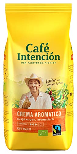 2x Fairtrade J.J.Darboven - Café Intención Aromatico Café Crema, Bio-Kaffee, Ganze Bohne - 1000g von Fairtrade J.J.Darboven