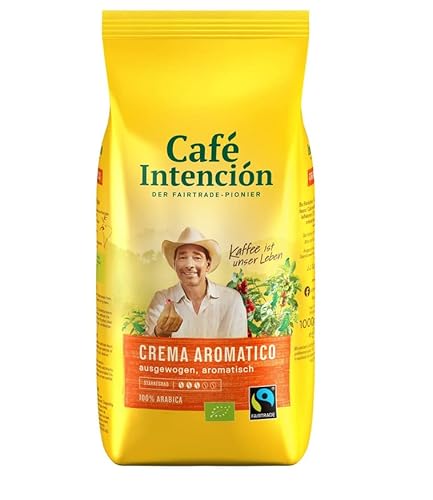 Fairtrade J.J.Darboven Café Intención ecológico Café Crema, Bio-Kaffee, Ganze Bohne - 1kg - 4x von Fairtrade J.J.Darboven