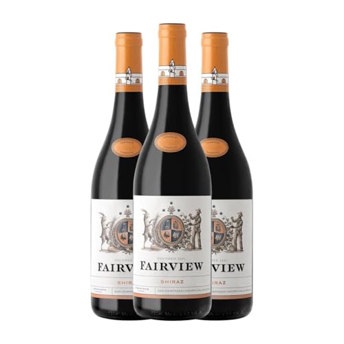 Fairview Estate Range Shiraz Syrah Western Cape 75 cl Rotwein (Karton mit 3 Flaschen von 75 cl) von Fairview