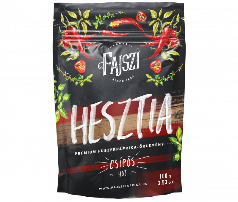 ”Hesztia” PREMIUM paprikapulver - 100g  "SCHARF", FAJSZI von Fajszi Paprika Manufaktúra