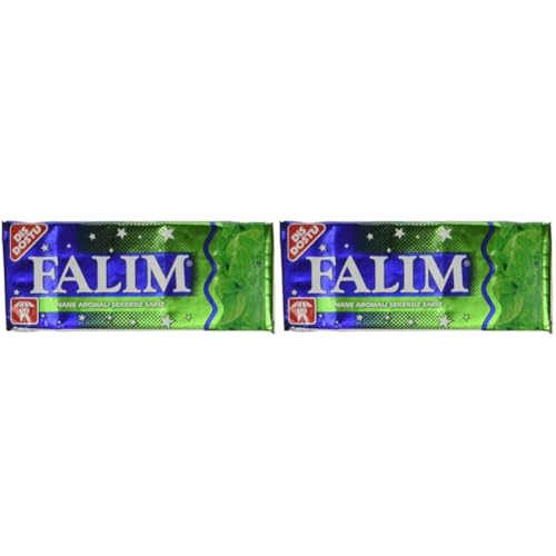 Falim Sugarless Mint Flavoured Plain Gum (Packung mit 2) von Falim