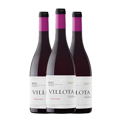 Villota Rosado Rioja 75 cl Rosé-Wein (Karton mit 3 Flaschen von 75 cl) von Familia Pérez Villota Viticultores