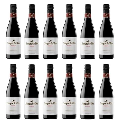 12x 0,375l - 2022er - Miguel Torres - Sangre de Toro - Original - HALBE - Catalunya D.O.P. - Spanien - Rotwein trocken von Familia Torres