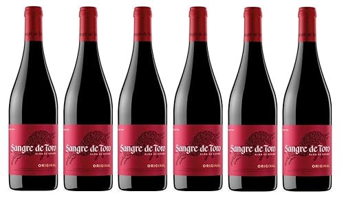 6x 0,75l - 2022er - Miguel Torres - Sangre de Toro - Original - Catalunya D.O.P. - Spanien - Rotwein trocken von Familia Torres