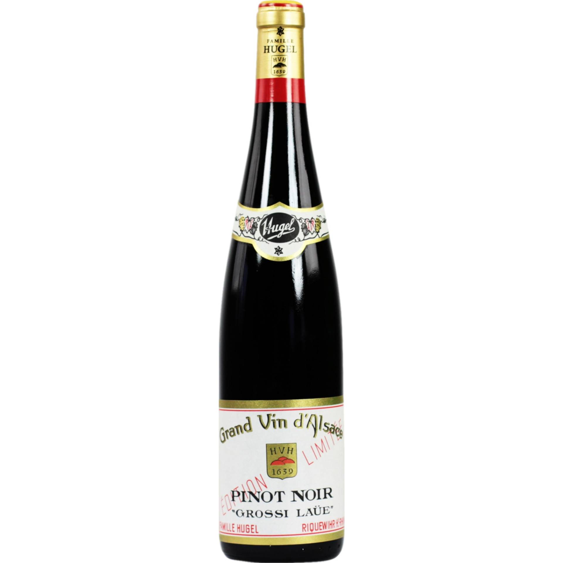 Famille Hugel Pinot Noir Grossi Laüe, Alsace AOP, Elsass, 2014, Rotwein von Familien Hugel, 3, Rue de la première armée, 68340