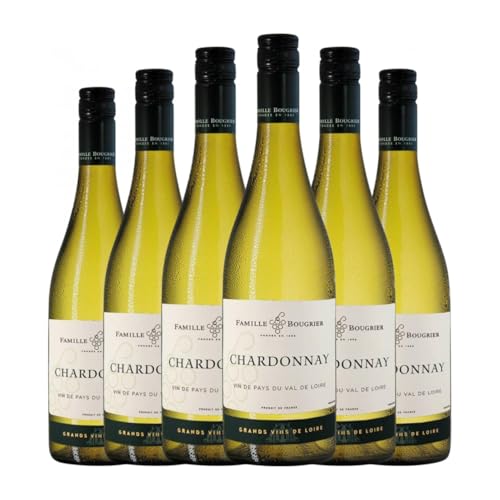 Bougrier Chardonnay Val de Loire 75 cl Weißwein (Karton mit 6 Flaschen von 75 cl) von Famille Bougrier