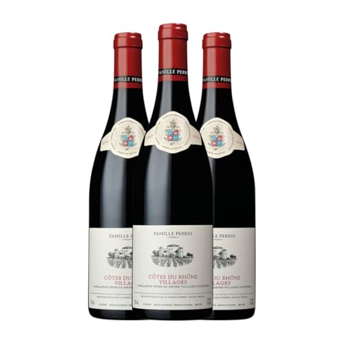 Famille Perrin Côtes du Rhône Villages 75 cl Rotwein (Karton mit 3 Flaschen von 75 cl) von Famille Perrin