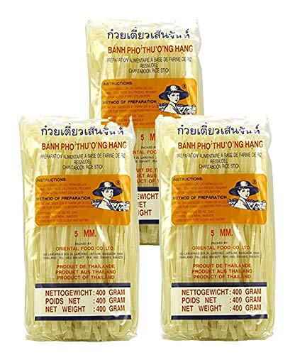 Farmer - 5mm Breite Asia Nudeln 400g, 3er Pack, (3x400g) von Farmer