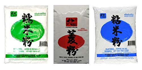 Farmer Klebereismehl, Reismehl und Tapioka Stärke, 3er Pack, (3x400g) von Farmer