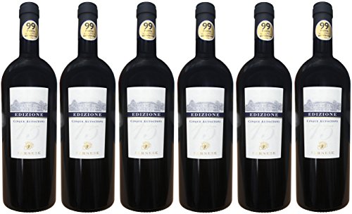 6x 0,75l - Farnese Vini - Edizione Cinque Autoctoni - Vino da Tavola - Abruzzen - Italien - Rotwein trocken von Farnese Vini