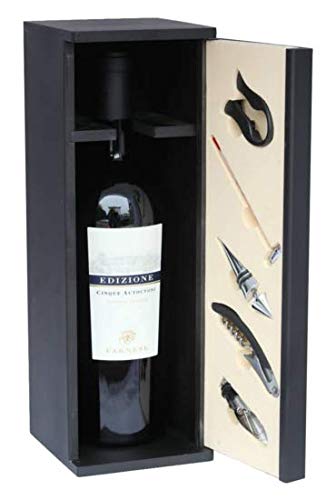 Farnese Vini Edizione Cinque Autoctoni unfiltered Vino Rosso Magnum in OHK mit Wein-Accessoires Montepulciano Trocken (1 x 1.5 l) von Farnese Vini