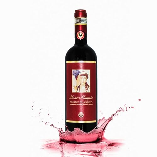 MONTEMAGGIO Chianti Classico di Bio-Rotwein - Toskanischer Luxuriöser Edler Bio - Sangiovese/Merlot - Wein aus Italien - Fattoria di 0.75L - 1 Flaschen von MONTEMAGGIO