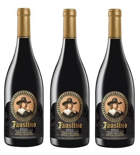 3x 0,75l - 2017er - Faustino - Icon Edition - Reserva Especial - Rioja D.O.Ca. - Spanien - Rotwein trocken von Faustino