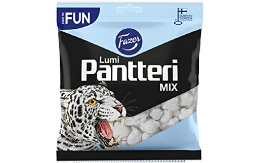 Fazer Lumi Pantteri - Snow Panther - Mix - Original - Finnisch - Obst - salzige Lakritz - Salmiak - Weingummi - Süßigkeiten - Süßigkeiten - Partytüte - 280g von GONDMAX