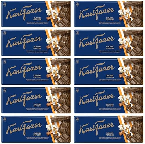Fazer Karl Fazer Caramel Popcorn Schokolade 10 Bars von 200 g 71 Unzen von Fazer