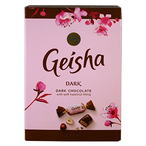 Geisha Dark Pralinen mit weichen Haselnuss Füllung 150g by Karl Fazer von Fazer