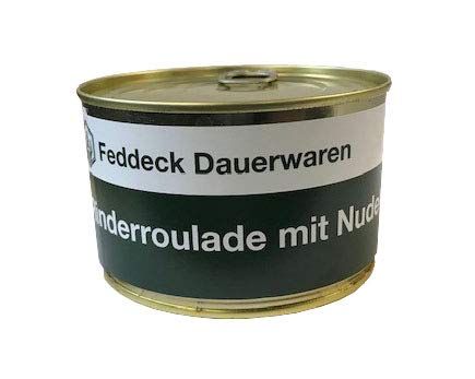 Fertiggericht Dose Rinderroulade mit Nudeln 400 g von Feddeck