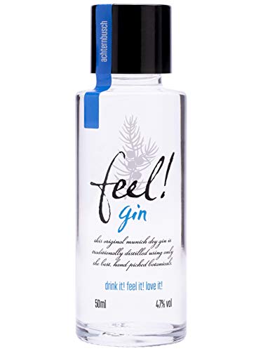 Feel! Dry Gin Feel! Gin 1 x 0,05 L (47% Vol.) | fruchtiger Gin mit Biozertifizierung | handcrafted - Miniaturflasche - Mini von Feel! Dry Gin