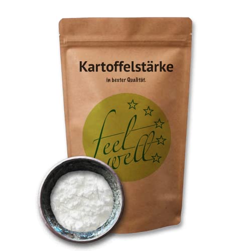 FeelWell 1kg Speisestärke aus Kartoffeln - zum Binden von Soßen - Kartoffelmehl Stärke von FeelWell