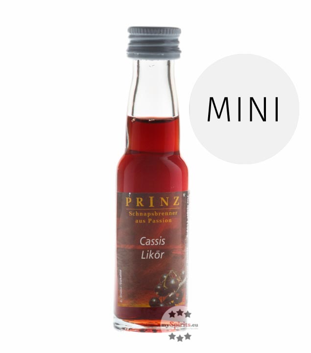 Prinz Cassis-Likör  (20% Vol., 0,02 Liter) von Fein-Brennerei Prinz