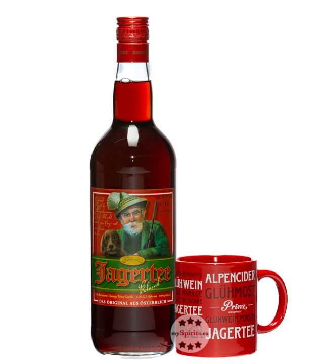 Prinz Jagertee Klassik mit Tasse (40 % Vol., 1,0 Liter) von Fein-Brennerei Prinz