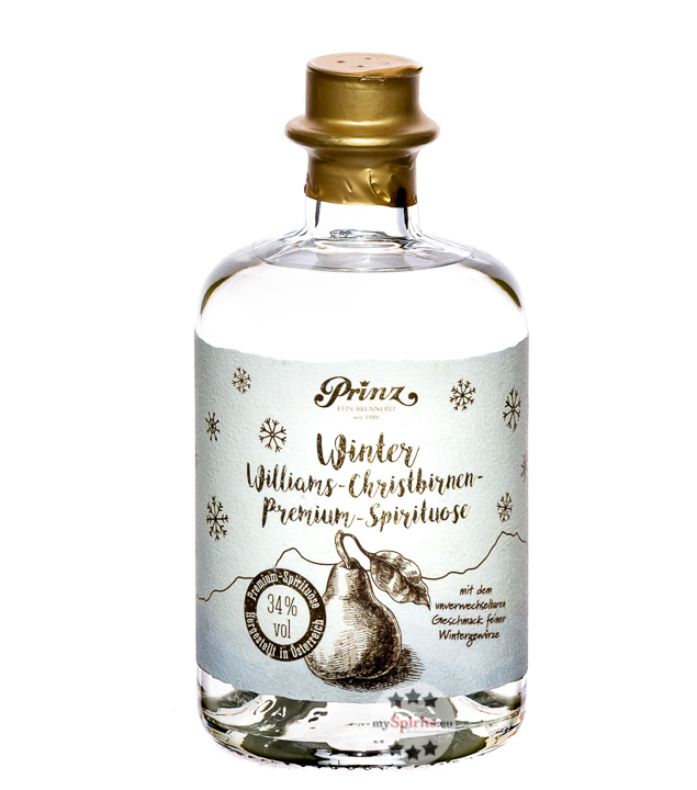 Prinz Winter Williams-Christbirne (34 % Vol., 0,5 Liter) von Fein-Brennerei Prinz