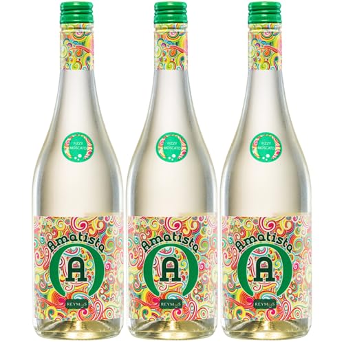 Anecoop Bodegas Amatista Moscato Blanco Frizzante Lieblich Weißwein Spanien inkl. FeinWert E-Book (3 x 0,75 l) von FeinWert