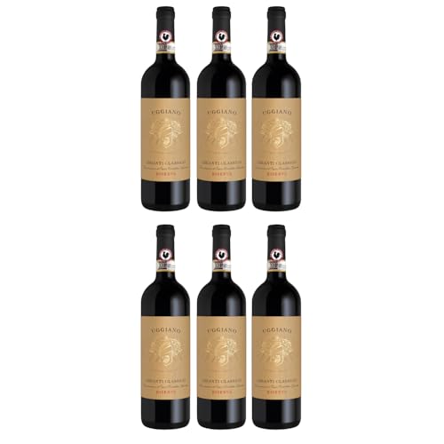 Azienda Uggiano Chianti Classico Riserva DOCG Rotwein Rot Trocken Italien inkl. FeinWert E-Book (6 x 0,75l) von FeinWert