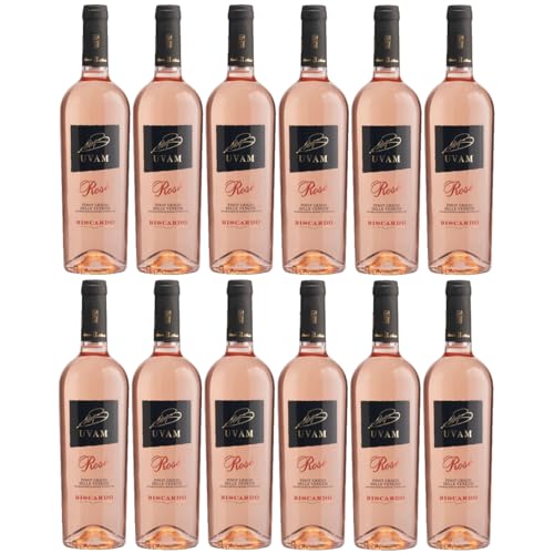 Biscardo UVAM Pinot Grigio Blush Rosato Roséwein Wein Trocken Rosé Italien inkl. FeinWert E-Book (12 x 0,75l) von FeinWert