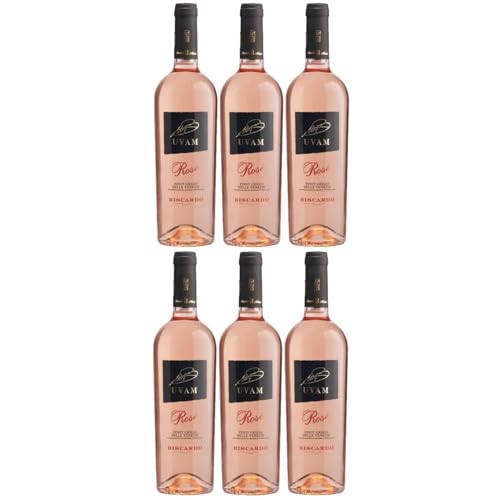 Biscardo UVAM Pinot Grigio Blush Rosato Roséwein Wein Trocken Rosé Italien inkl. FeinWert E-Book (6 x 0,75l) von FeinWert