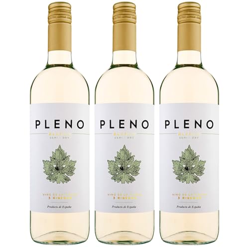 Bodegas Agronavarra Pleno Blanco Semi-Dry Halbtrocken Weißwein Vegan Spanien inkl. FeinWert E-Book (3 x 0,75 l) von FeinWert