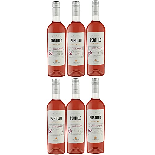 Bodegas Salentein Portillo Rosé Malbec Roséwein Wein Trocken Mendoza Argentinien inkl. FeinWert E-Book (6 x 0,75l) von FeinWert