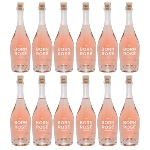 Born Rosé Sparkling Rosé Schaumwein Bio Wein trocken Spanien inkl. FeinWert E-Book (12 x 0,75l) von FeinWert