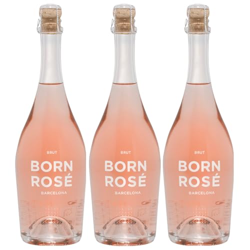 Born Rosé Sparkling Rosé Schaumwein Bio Wein trocken Spanien inkl. FeinWert E-Book (3 x 0,75l) von FeinWert