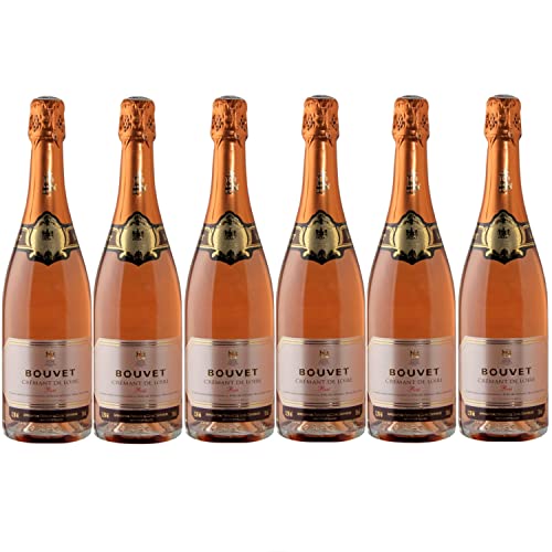 Bouvet Crémant de Loire Brut Rosé Schaumwein Méthode tradionelle vegan Frankreich I FeinWert Paket (12 x 0,75 l) von FeinWert