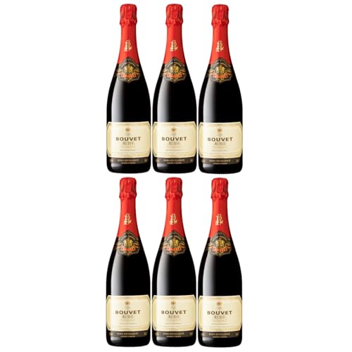 Bouvet Rubis Excellence Rouge Rot Schaumwein Demi-sec Méthode traditionelle vegan Frankreich inkl. FeinWert E-Book 6 x 0,75 l) von FeinWert