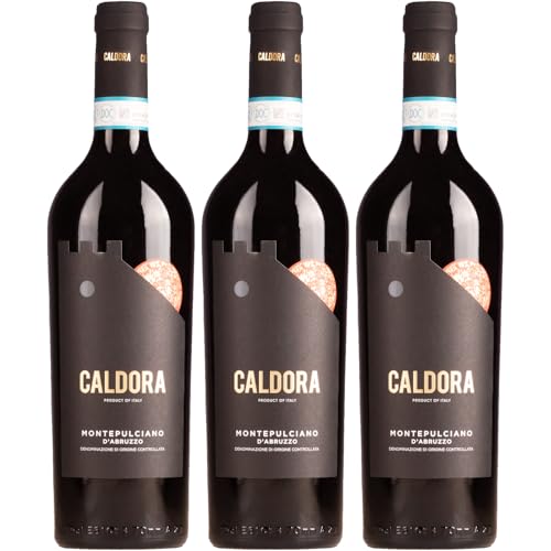 Caldora Montepulciano d'Abruzzo Rotwein Rot trocken Italien inkl. FeinWert E-Book (3 x 0,75l) von FeinWert