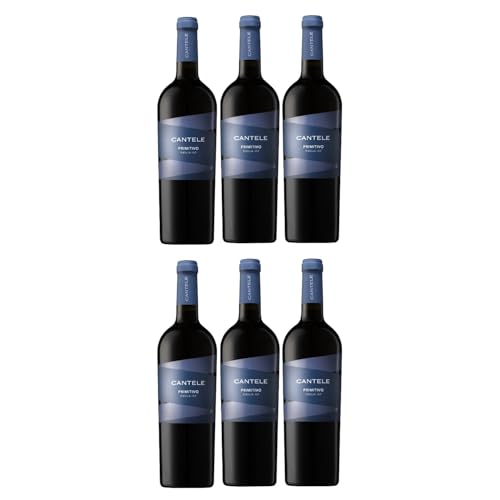 Cantele Primitivo Puglia IGP Rotwein Rot Wein Trocken Italien inkl. FeinWert E-Book (6 x 0,75l) von FeinWert