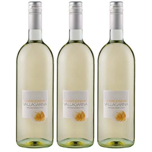 Cantina Valdadige Chardonnay Vallagarina IGT 1 L Weißwein Wein Trocken Trentino Südtirol Italien inkl. FeinWert E-Book (3 x 1l) von FeinWert