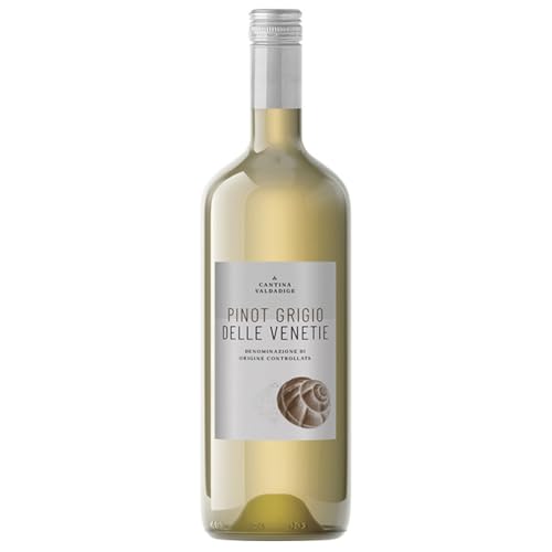 Cantina Valdadige Pinot Grigio delle Venezie DOC 1 L Weißwein Wein Trocken Venetien Südtirol Italien inkl. FeinWert E-Book (1 x 1l) von FeinWert