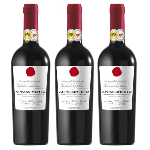 Carlo Scala Appassimento IGT Rotwein Rot Halbtrocken Italien inkl. FeinWert E-Book (3 x 0,75l) von FeinWert