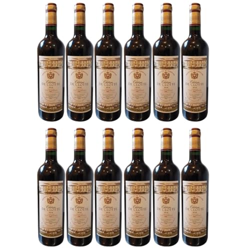 Castillon Côtes de Bordeaux AOP Chateau de la Clotte Rotwein Wein Trocken Frankreich inkl. FeinWert E-Book (12 x 0,75l/Jg 2016) von FeinWert