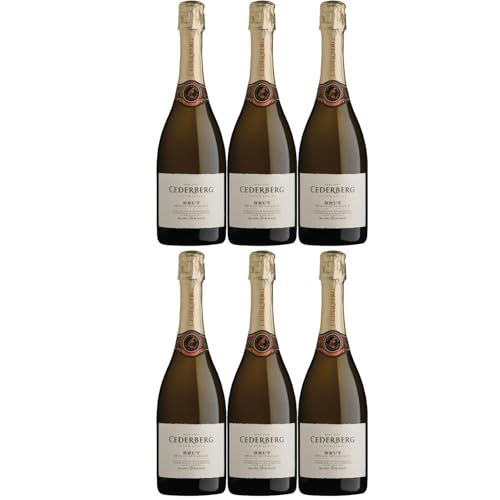 Cederberg Blanc de Blancs Cap Classique Schaumwein Wein brut Südafrika inkl. FeinWert E-Book (6 x 0,75l) von FeinWert